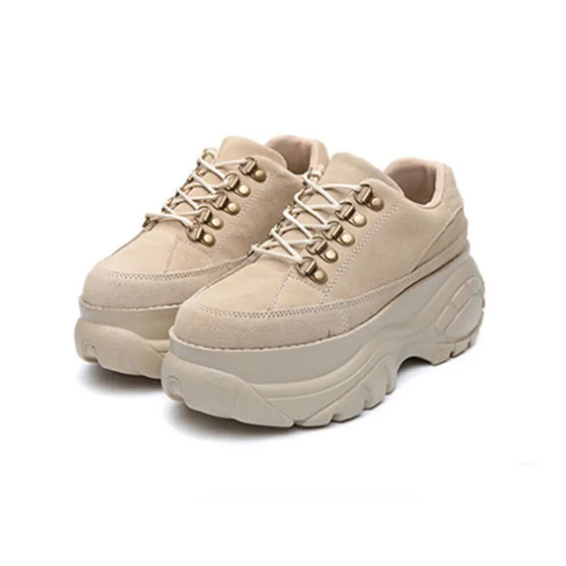 Genuine Leather Sneakers for Women's Spring and Autumn New Thick Sole Lace Up Women's Shoes with Round Toe White Sports Shoes
Genuine Leather Sneakers for Women's Spring and Autumn New Thick Sole Lace Up Women's Shoes with Round Toe White Sports Shoes