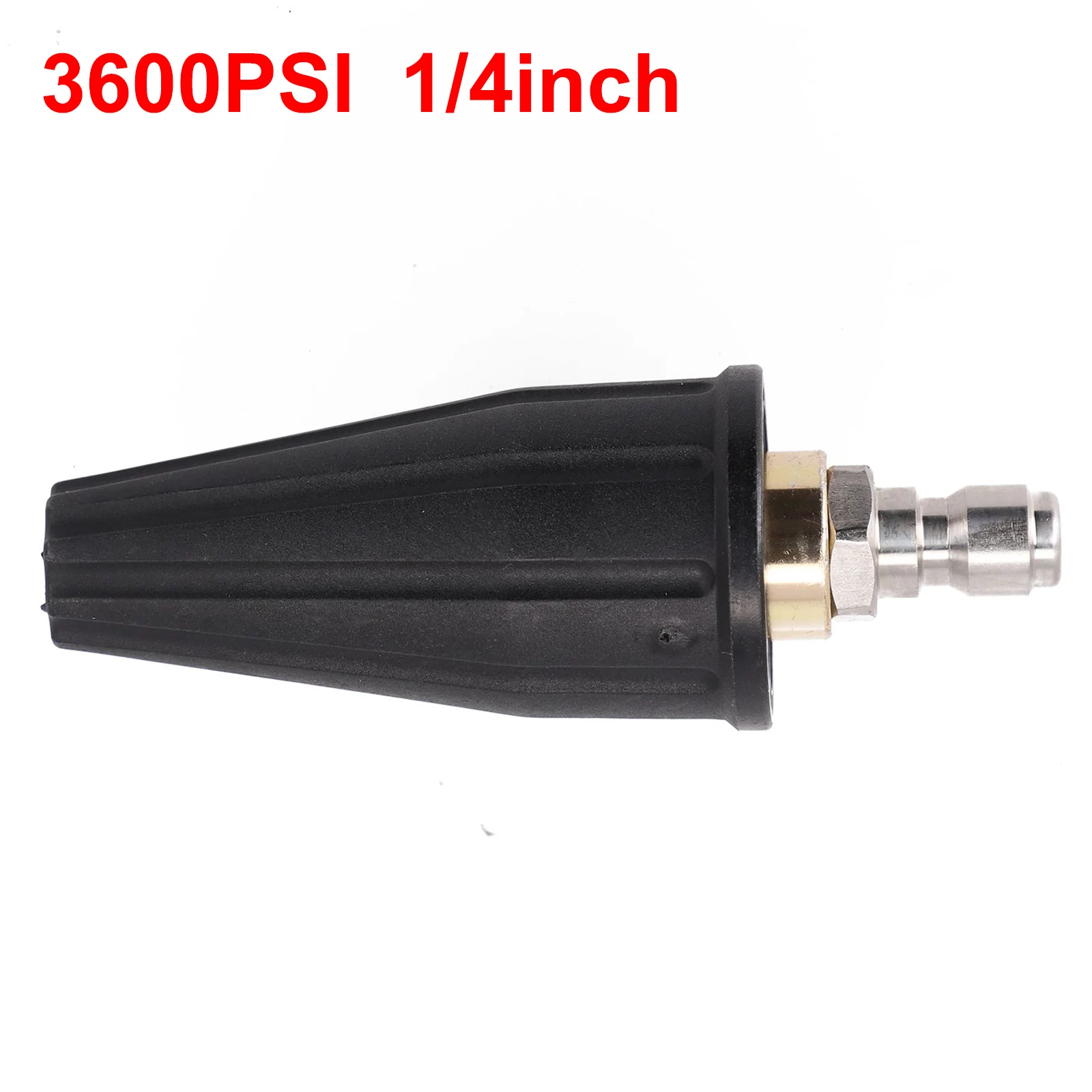 High Pressure Washer Rotating Turbo Nozzle Stainless Steel Rubber Protective Sleeve 3600PSI 2.5-3.5GPM 1/4" Quick Connect
High Pressure Washer Rotating Turbo Nozzle Stainless Steel Rubber Protective Sleeve 3600PSI 2.5-3.5GPM 1/4" Quick Connect