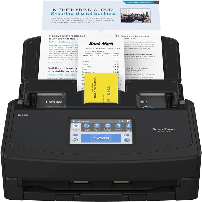Wireless or USB High-Speed Cloud Enabled Document, Photo & Receipt Scanner with Large Touchscreen and Auto Document Feeder
Wireless or USB High-Speed Cloud Enabled Document, Photo & Receipt Scanner with Large Touchscreen and Auto Document Feeder