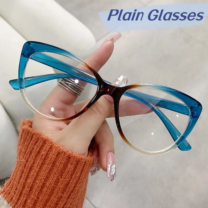 Trendy Cat Eye Plain Eyewear Luxury Optical Spectacle Eyeglasses Men Women's Colorful Blue Light Blocking Computer Glasses
Trendy Cat Eye Plain Eyewear Luxury Optical Spectacle Eyeglasses Men Women's Colorful Blue Light Blocking Computer Glasses