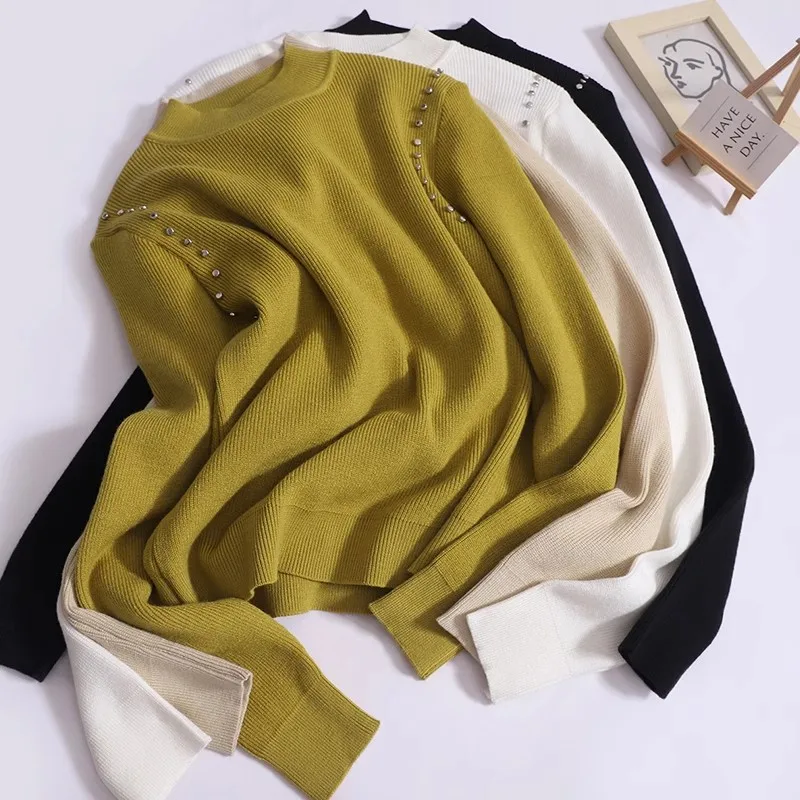 Autumn Winter Long Sleeve Half High Collar Knit Basic Top High Stretch Base T Shirt Pullover Loose Thin Sweater Women
Autumn Winter Long Sleeve Half High Collar Knit Basic Top High Stretch Base T Shirt Pullover Loose Thin Sweater Women