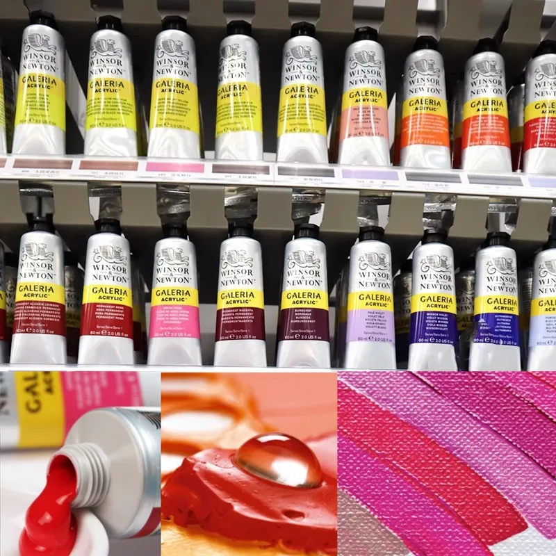

60ml 60-colour Windsor Newton Matte Acrylic Paint Gallery Dedicated Paint Pigment Artist Hand Painted Wall Paintings Supplies