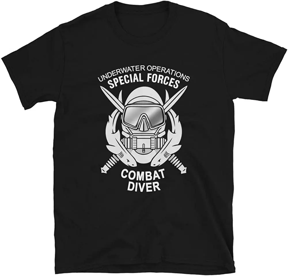 

Naval Underwater Operations Special Forces Combat Diver T Shirt New 100% Cotton Short Sleeve O-Neck T-shirt Casual Mens Top