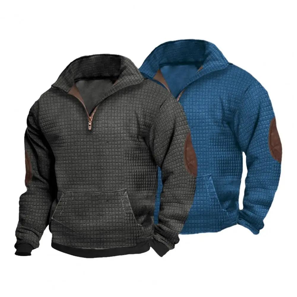 Zip-up Men Sweatshirt Men's Casual Zipper Sweatshirt with Turn-down Collar Patch Pocket Long Sleeve Mid Length for Fall for Men
Zip-up Men Sweatshirt Men's Casual Zipper Sweatshirt with Turn-down Collar Patch Pocket Long Sleeve Mid Length for Fall for Men