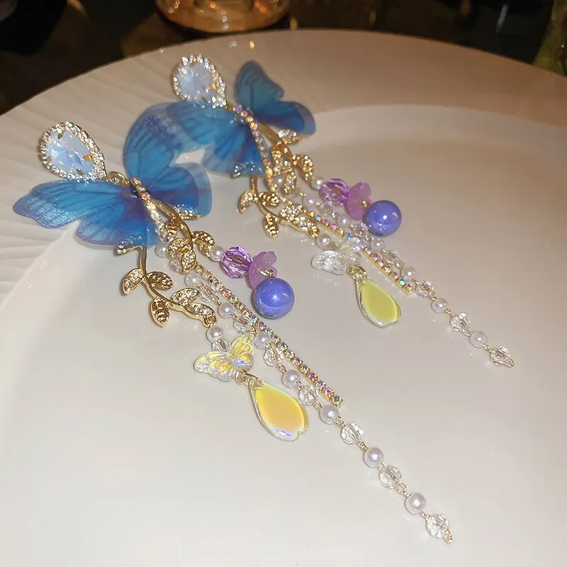 Blue Butterfly Drop Earring for Women Imitation Pearl Crystal Long Tassel Chain Rhinestone Earring Party Wedding Jewelry Gifts 8 Mallzona S10743d15bacb4ae4b1c1108ba84c022ez Blue Butterfly Drop Earring for Women Imitation Pearl Crystal Long Tassel Chain Rhinestone Earring Party Wedding Jewelry Gifts Mallzona