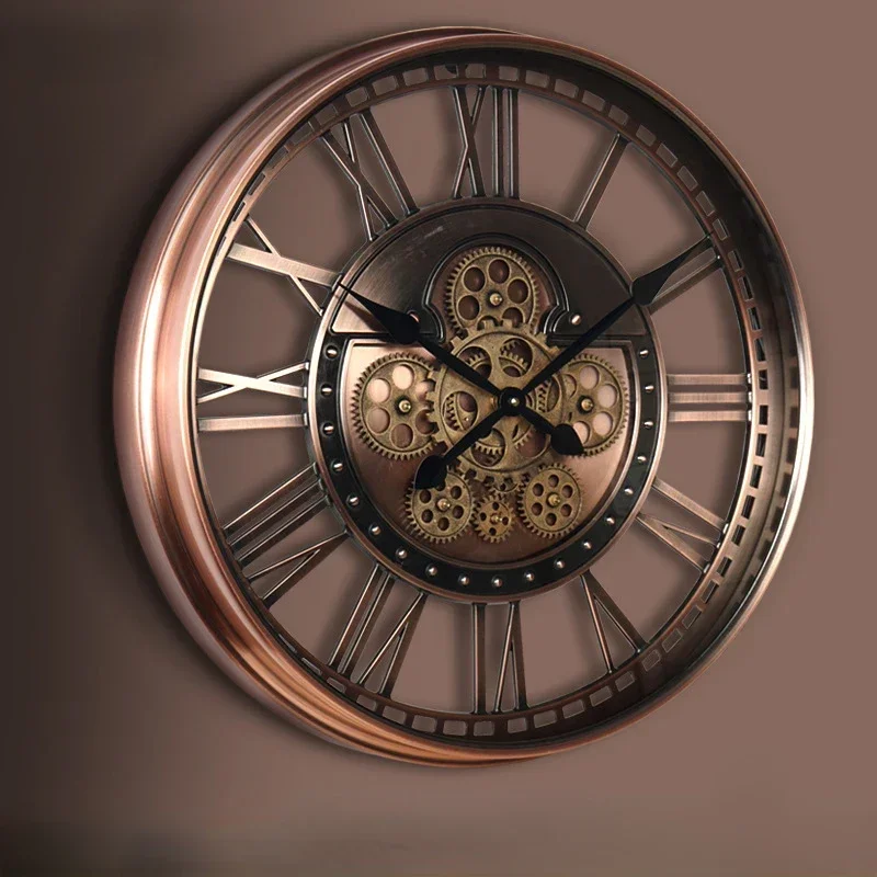 New European metal gear wall clock American RETRO art clock living room decoration creative pointer quartz clock
New European metal gear wall clock American RETRO art clock living room decoration creative pointer quartz clock