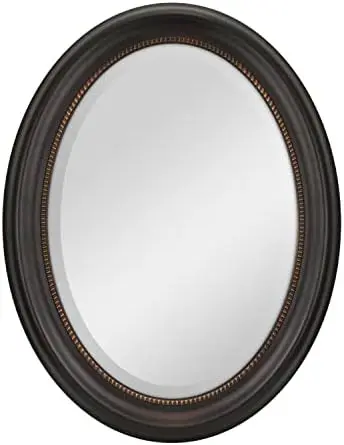 

Beaded Oval Mirror, 21 x 31 in, Pewter Round mirror plate Plastic mirror Wall mounted mirror Cloud mirror Baby room decoration C