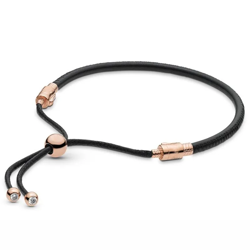 Original Moments Rose Black Leather Sliding Bracelet Bangle Fit Women 925 Sterling Silver Bead Charm Fashion Jewelry
Original Moments Rose Black Leather Sliding Bracelet Bangle Fit Women 925 Sterling Silver Bead Charm Fashion Jewelry
