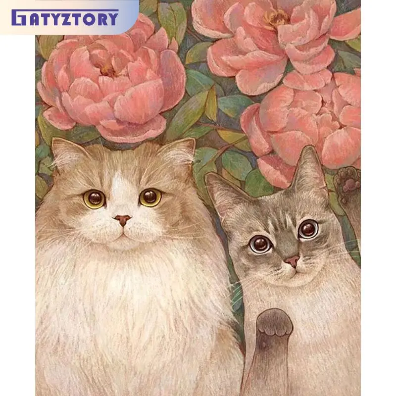 GATYZTORY 40x50cm Painting By Numbers Adults Crafts Cat And Flower Drawing On Numbers Wall Art On Canvas Gift Picture Paint Diy 
GATYZTORY 40x50cm Painting By Numbers Adults Crafts Cat And Flower Drawing On Numbers Wall Art On Canvas Gift Picture Paint Diy