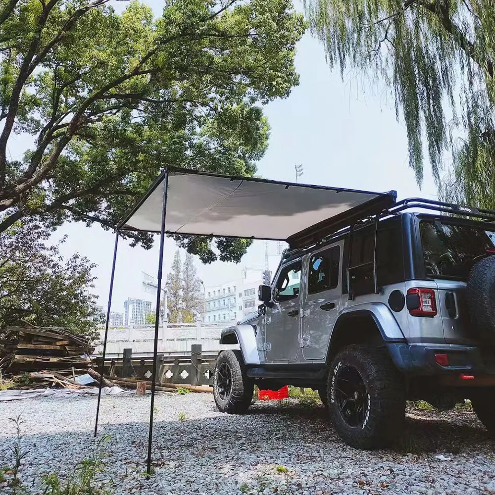 

High Quality 4wd SUV camping free standing portable arb wall top Oxford canvas outdoor Retractable roof side car awning for cars
