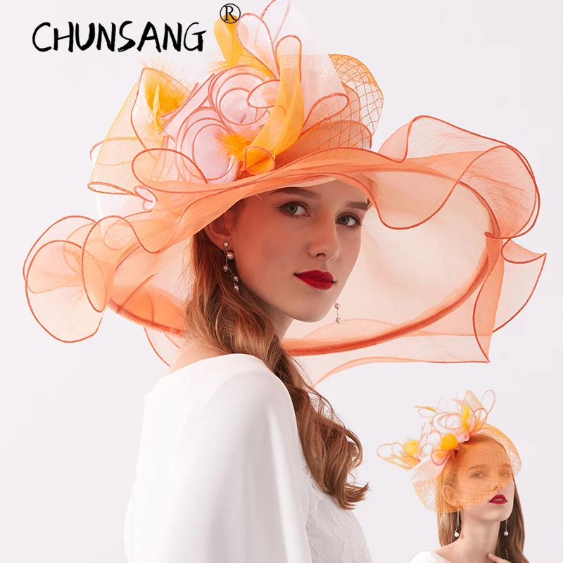2 Use New French Organza Large Fascinators Hairbrand Summer Sun Hat Beach Bucket Sombrero Hats for Women Girl Women's Cap Party
2 Use New French Organza Large Fascinators Hairbrand Summer Sun Hat Beach Bucket Sombrero Hats for Women Girl Women's Cap Party