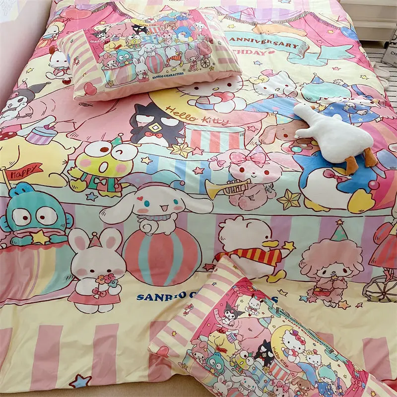 Cartoon Kt Hello Kitty Cinnamoroll Kuromi Milk Velvet Bed Four-Piece Set Warm Coral Velvet Bed Sheet Quilt Cover Hello Kitty
Cartoon Kt Hello Kitty Cinnamoroll Kuromi Milk Velvet Bed Four-Piece Set Warm Coral Velvet Bed Sheet Quilt Cover Hello Kitty