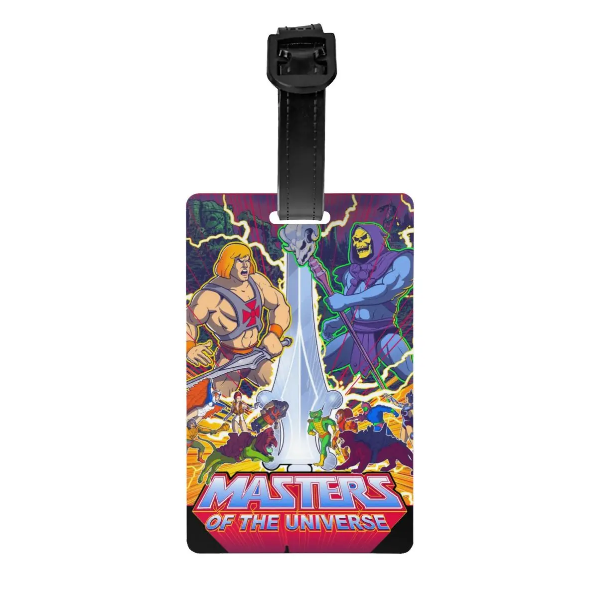 

Vintage He-Man And The Masters Of The Universe Luggage Tag Privacy Protection Skeletor Baggage Tags Travel Bag Labels Suitcase