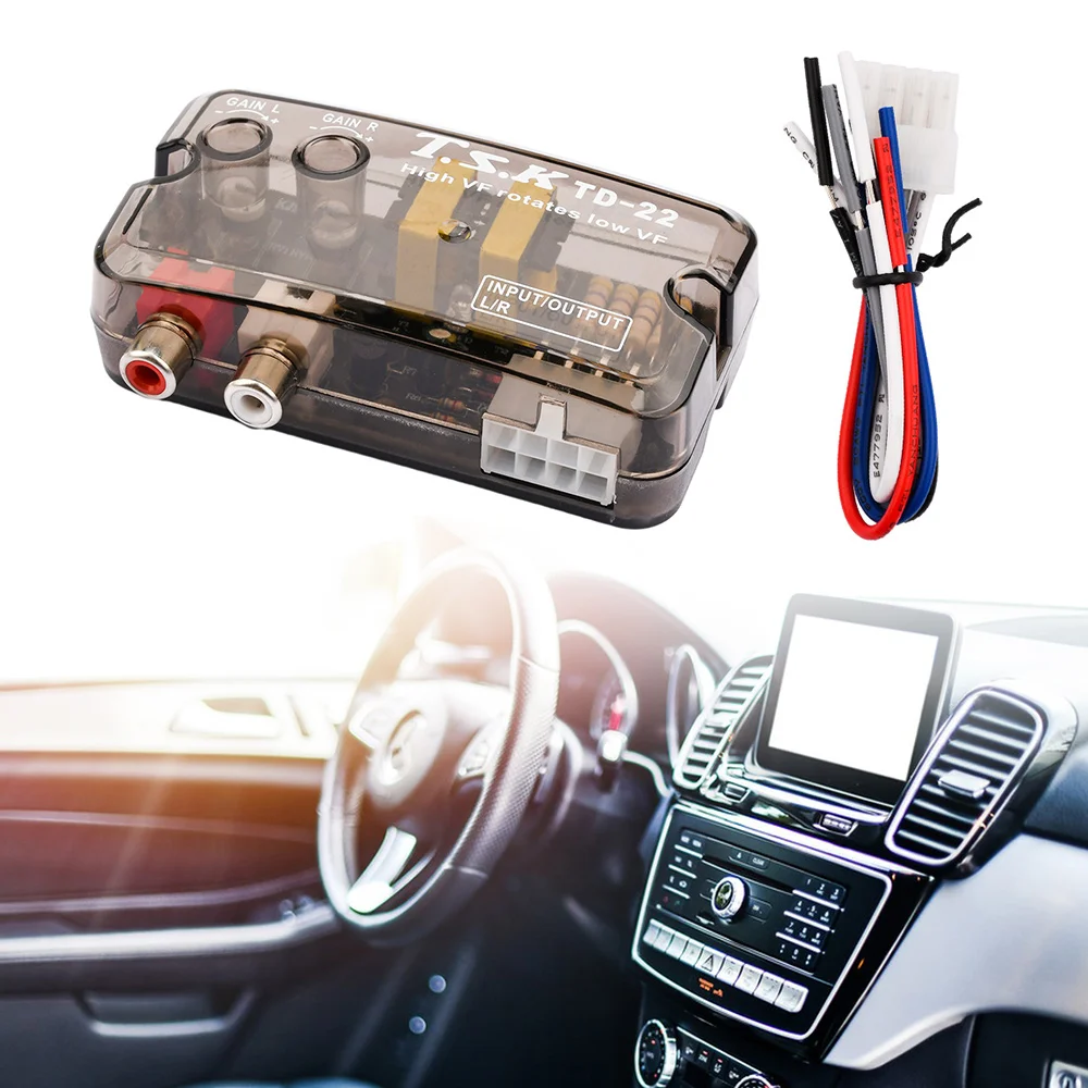 TD-22 Auto Car Audio Converter RCA Stereo High To Low Delay Switch Adjustable Frequency Line Speaker Level Converter Adapter
TD-22 Auto Car Audio Converter RCA Stereo High To Low Delay Switch Adjustable Frequency Line Speaker Level Converter Adapter
