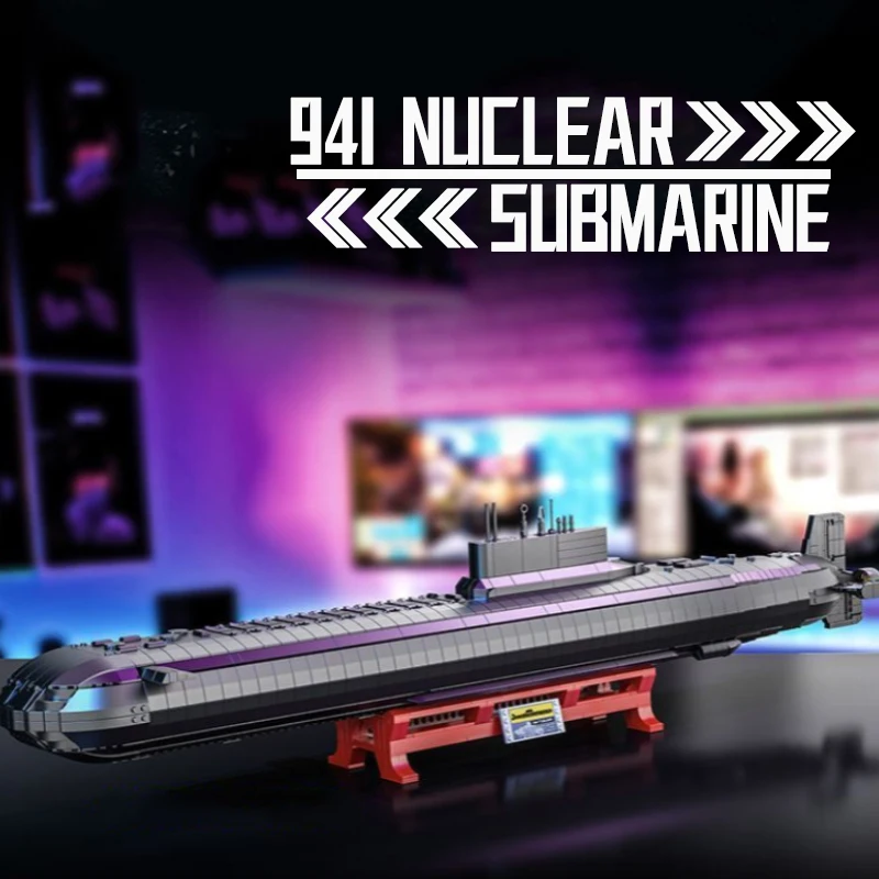 In stock Ideas Creative Military MOC Typhoon-class Shark Building Blocks Toys nuclear submarine WW2 Audlt 4474pcs In stock Ideas Creative Military MOC Typhoon-class Shark Building Blocks Toys nuclear submarine WW2 Audlt 4474pcs