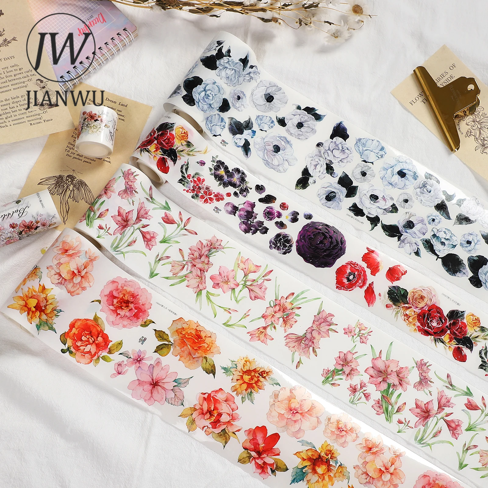 JIANWU Aesthetic Flowers Plant PET Glossy Washi Tape Journal Decoration Collage Material Scrapbooking Masking Tapes Stationery
JIANWU Aesthetic Flowers Plant PET Glossy Washi Tape Journal Decoration Collage Material Scrapbooking Masking Tapes Stationery