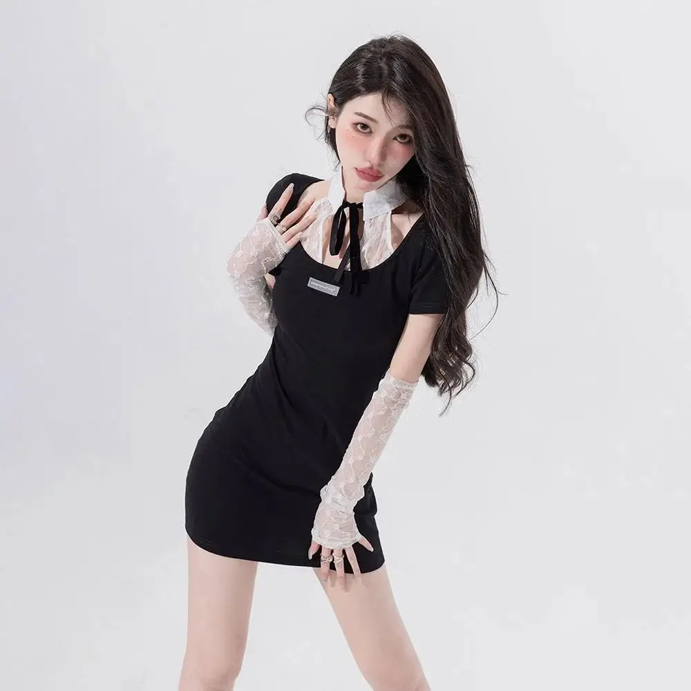 STSVZORR Y2K Lace Panel Hanging Neck Dress Women's Summer Waist Sexy Black Skirt Wrapped Hip Skirt
STSVZORR Y2K Lace Panel Hanging Neck Dress Women's Summer Waist Sexy Black Skirt Wrapped Hip Skirt
