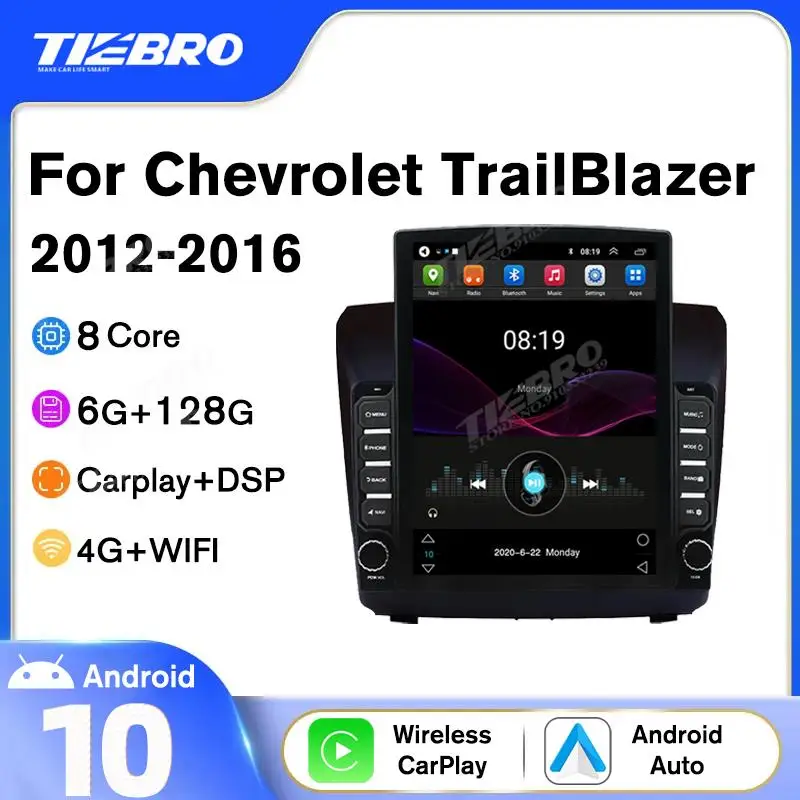 Автомагнитола TIEBRO Android для Chevrolet TrailBlazer 2 2012-2016 Tesl Style, экран, стереоприемник, GPS, мультимедийный плеер, Авторадио
Автомагнитола TIEBRO Android для Chevrolet TrailBlazer 2 2012-2016 Tesl Style, экран, стереоприемник, GPS, мультимедийный плеер, Авторадио