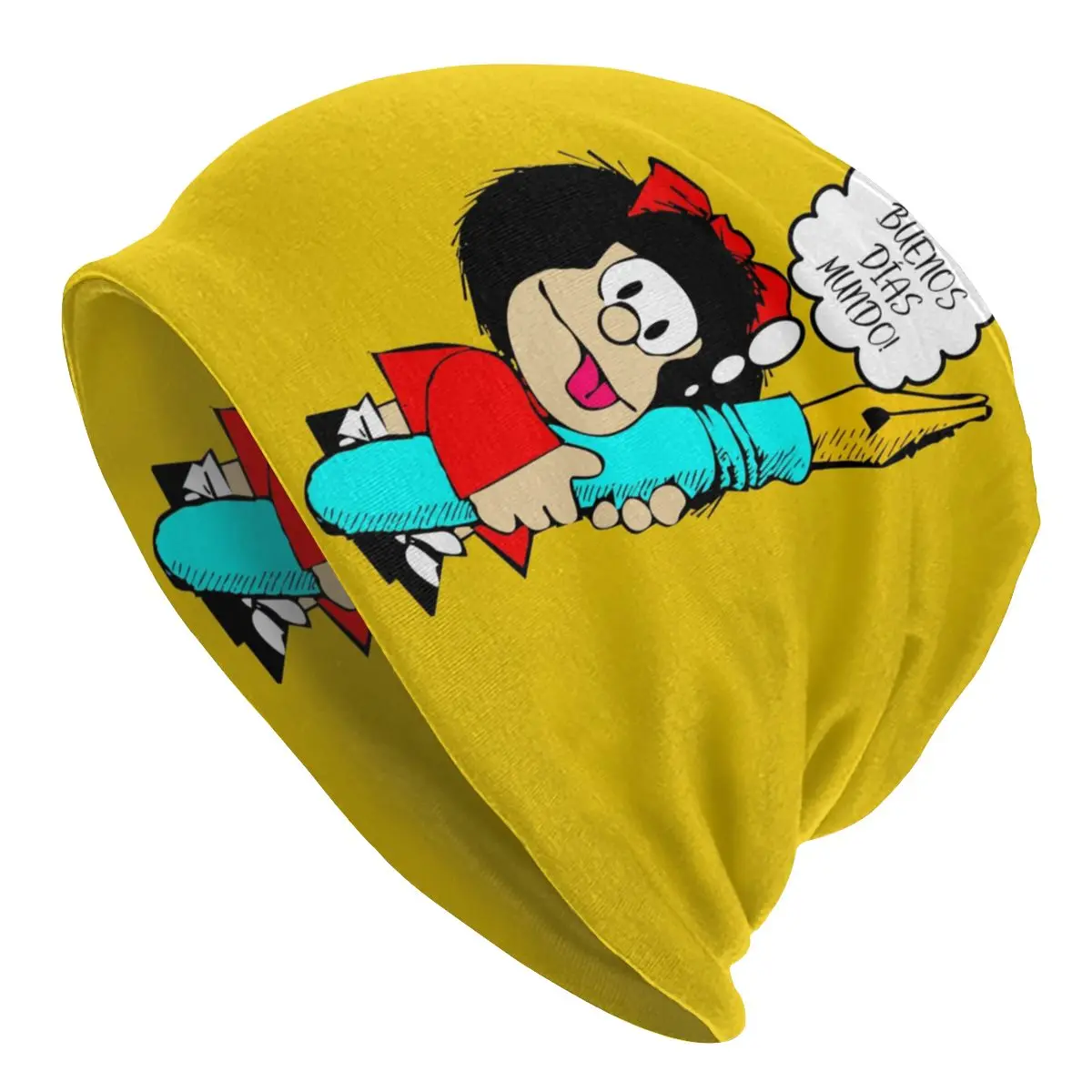 

Cool Mafalda Beanie Bonnet Knitted Hat Men Women Fashion Unisex Cartoon Comics Winter Warm Skullies Beanies Caps