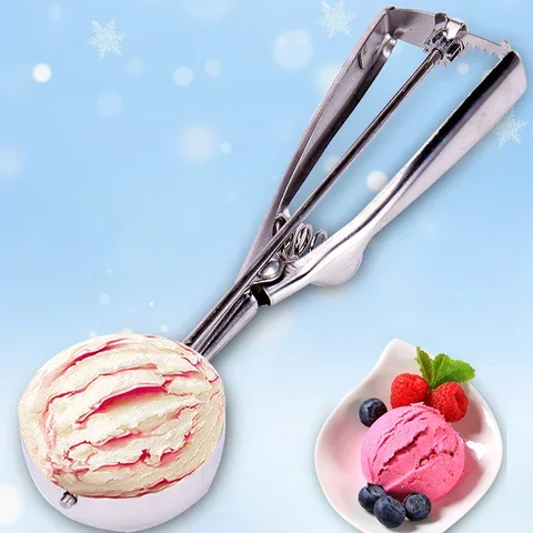 

Ice Cream Scoop Kitchen Tools 3 Size Stainless Steel Spring Handle Mash Potato Watermelon Ball Scoop Home Kitchen Accessories