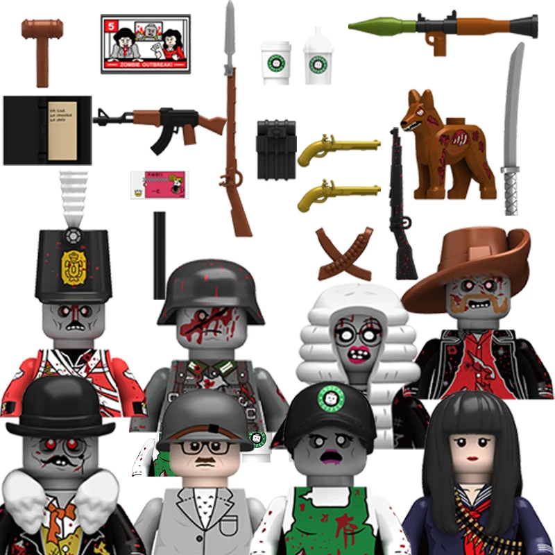 MOC Halloween Military Soldiers Napoleonic Wars Building Blocks German Micah Judge Zombie Figures Weapons Bricks Kids Toys Gift
MOC Halloween Military Soldiers Napoleonic Wars Building Blocks German Micah Judge Zombie Figures Weapons Bricks Kids Toys Gift