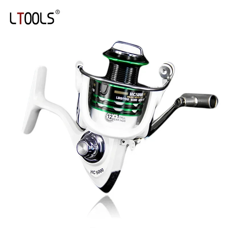 

New Seamless Fishing Wheel Braking Force of 8kg Spinning Wheel Type Fishing Wheels 5.2:1 Speed Ratio Sea Rod Fish Line Gear Tool