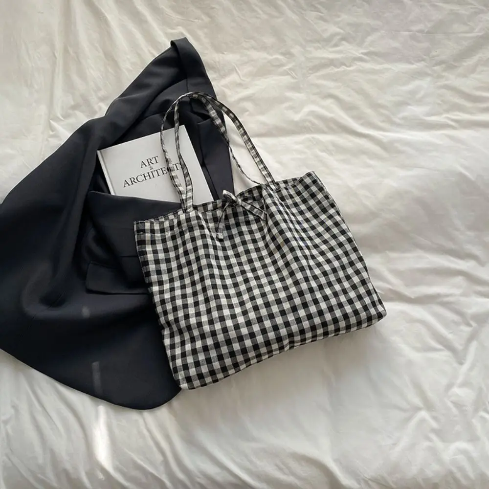 Korean Style Bow Tie Plaid Shoulder Bag - Trendy & Practical 17 S1088fd546ece44458a9978f4f95db8f8I
