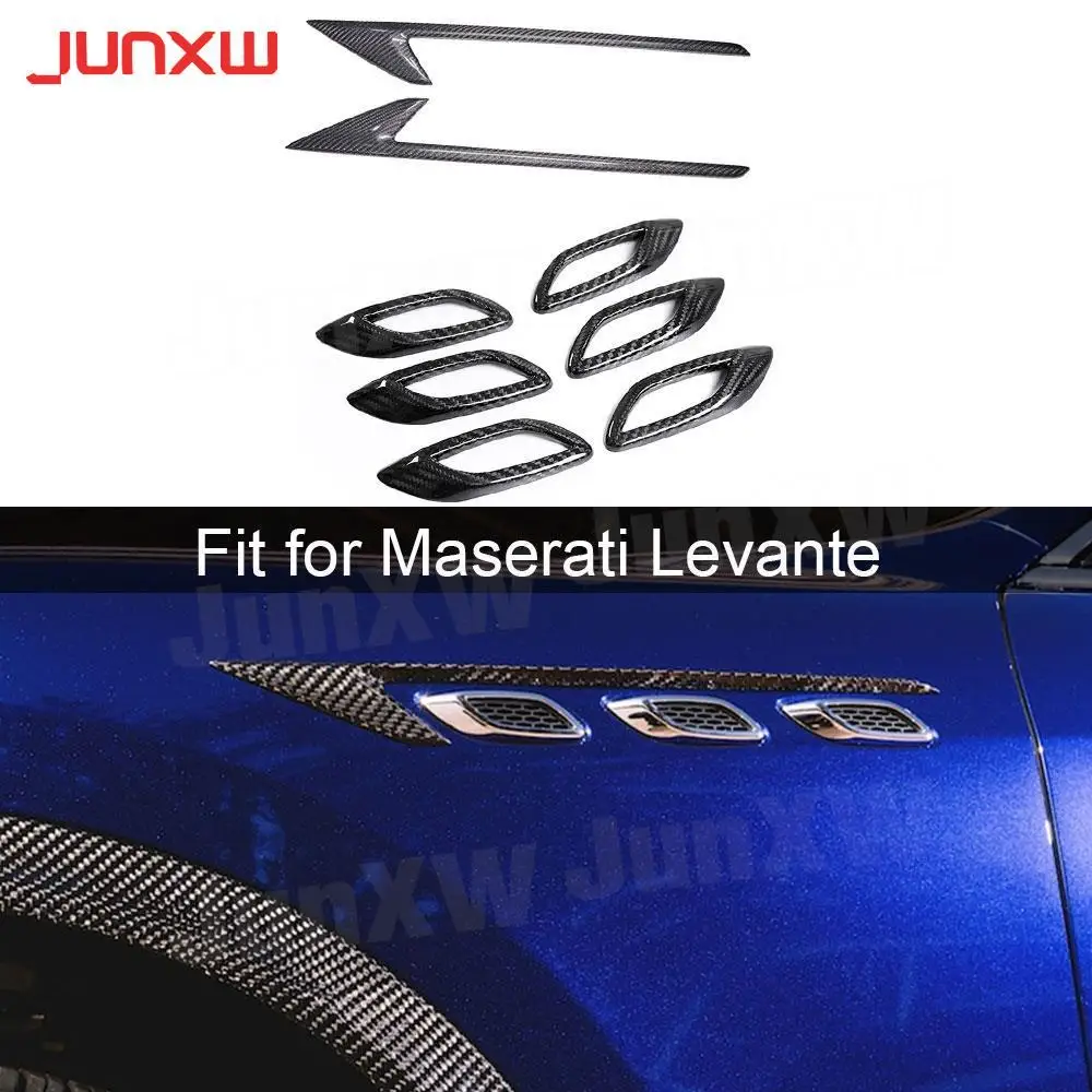 Carbon Fiber Front Fender Air Vent Trim Frame Exterior Decorating for Maserati Levante 2016-2019 Car Styling 
Carbon Fiber Front Fender Air Vent Trim Frame Exterior Decorating for Maserati Levante 2016-2019 Car Styling