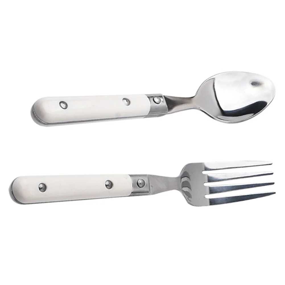 2pcs Kids Silverware Stainless Steel Children Safe Flatware Metal Cutlery Utensils Eatting Fork Spoon for Daily Use Beige
2pcs Kids Silverware Stainless Steel Children Safe Flatware Metal Cutlery Utensils Eatting Fork Spoon for Daily Use Beige