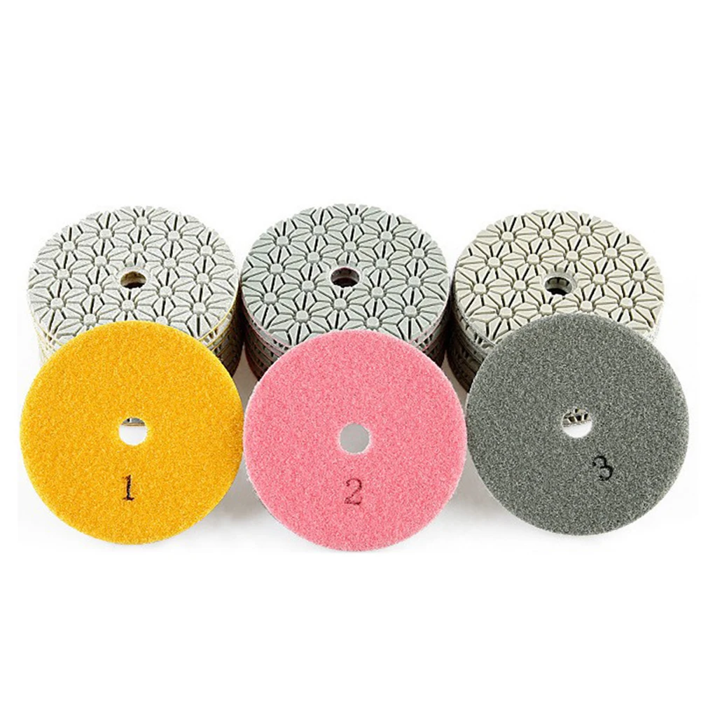 3 Step Polishing Pads 4 Inch 100mm Dry/wet Diamond Polishing Pads For Granite Stone Concrete Marble Olishing Abrasive Tools
3 Step Polishing Pads 4 Inch 100mm Dry/wet Diamond Polishing Pads For Granite Stone Concrete Marble Olishing Abrasive Tools