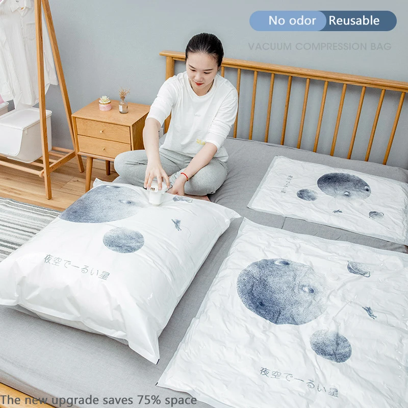 New Vacuum Storage Bag Pumping Cotton Quilt Compression Bag Packing Finishing Vacuum Bag Thickening Your Clothes Storage Bag
New Vacuum Storage Bag Pumping Cotton Quilt Compression Bag Packing Finishing Vacuum Bag Thickening Your Clothes Storage Bag