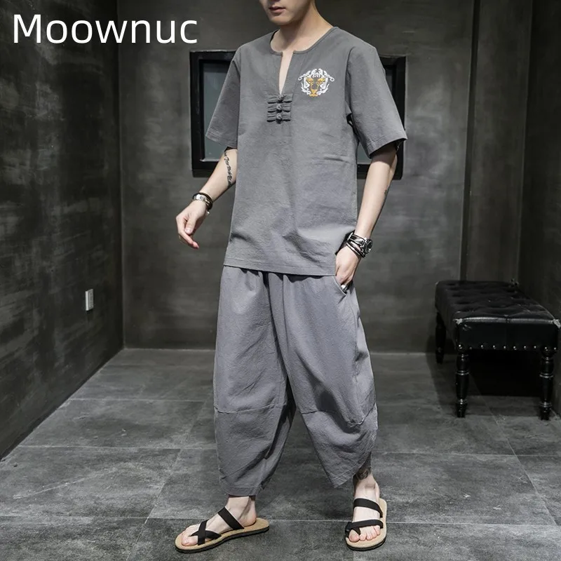 2023 New Spring/Summer Men'S Loose Trend Comfortable Breathable Short-Sleeved Men'S Casual High-Quality Wild Cotton Linen Set
2023 New Spring/Summer Men'S Loose Trend Comfortable Breathable Short-Sleeved Men'S Casual High-Quality Wild Cotton Linen Set