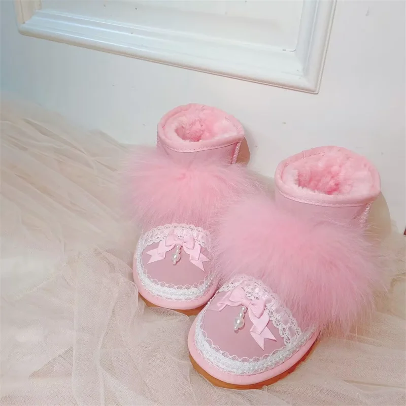 Sweet Pearl Handmade custom fur One-piece boots Butterfly decorated Winter plus fleece warm boots Women's plus size 35-44
Sweet Pearl Handmade custom fur One-piece boots Butterfly decorated Winter plus fleece warm boots Women's plus size 35-44