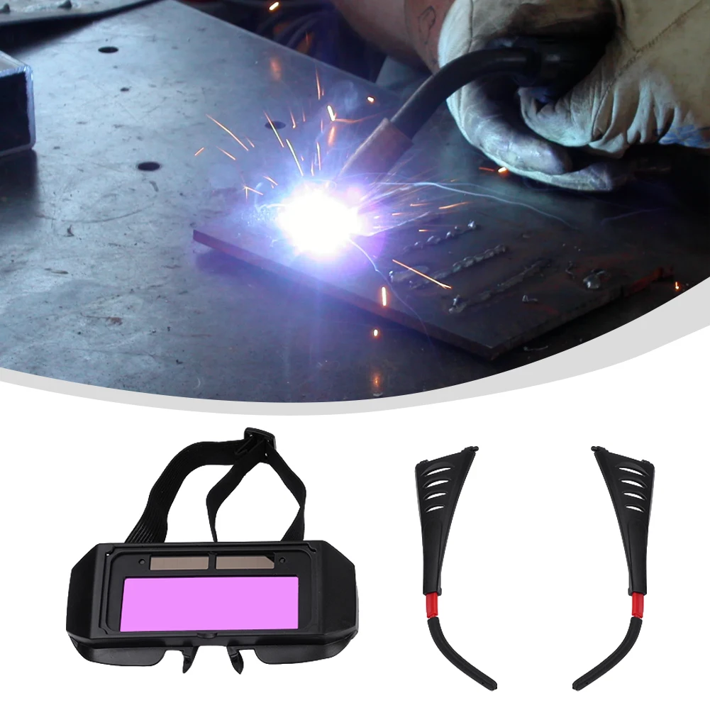 

Welder Glasses Welding Helmet For Welding 152 * 65mm/5.98*2.56\" Ear-worn Head-worn PC Plastic Shockproof Lens