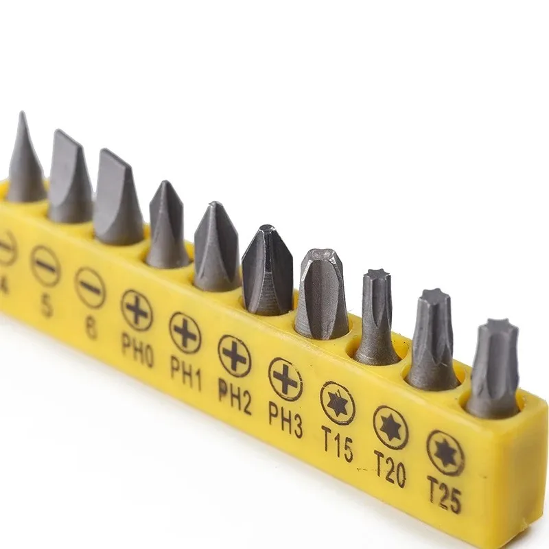 10Pcs Insert Bit Set Torx Flat Head Cross Electric Screwdriver Screws Head Hexagonal Screwdriver Head Hand Tool
10Pcs Insert Bit Set Torx Flat Head Cross Electric Screwdriver Screws Head Hexagonal Screwdriver Head Hand Tool
