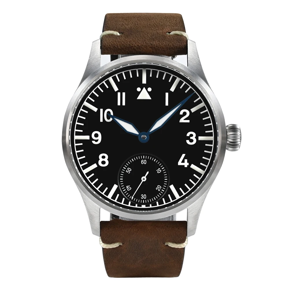 

San Martin Men Pilot Watch 41MM Luxury Retro Mechanical Wristwatch Simple Sapphire 10Bar Waterproof C3 Luminous NH35 ST3621