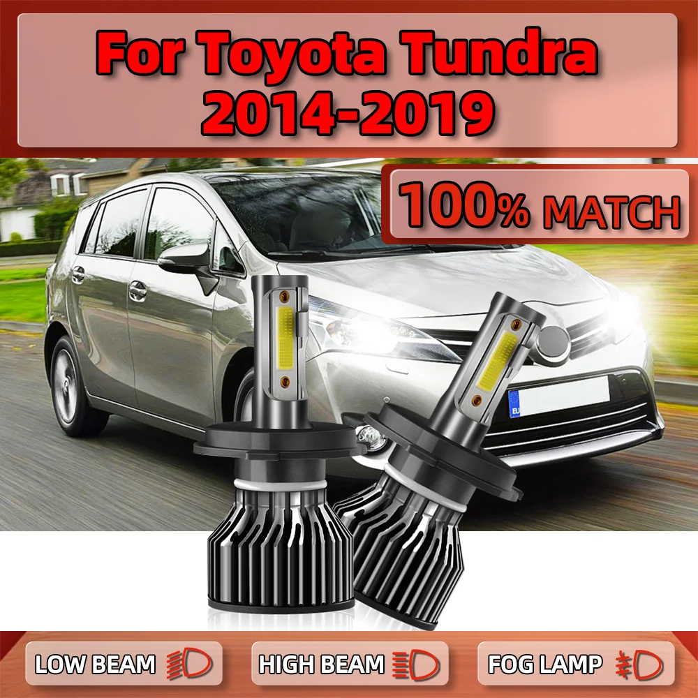 

20000LM H4 LED Headlight Bulbs 120W Canbus Car Lights 6000K Auto Lamp 12V For Toyota Tundra 2014 2015 2016 2017 2018 2019