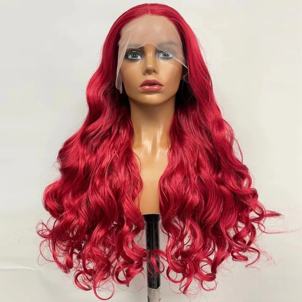 Synthetic Lace Front Breakdown Free Wigs For Women Long Wavy Dark Red Brazilian Hair Daily/Cosplay Anime High Temperature Fiber
Synthetic Lace Front Breakdown Free Wigs For Women Long Wavy Dark Red Brazilian Hair Daily/Cosplay Anime High Temperature Fiber