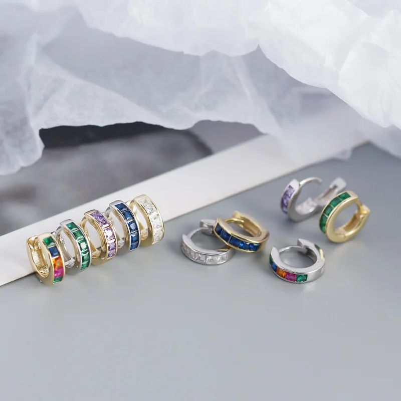 Boucles d'oreilles rondes en argent regardé 925 pour femmes, nouvelle collection de bijoux à la mode 3