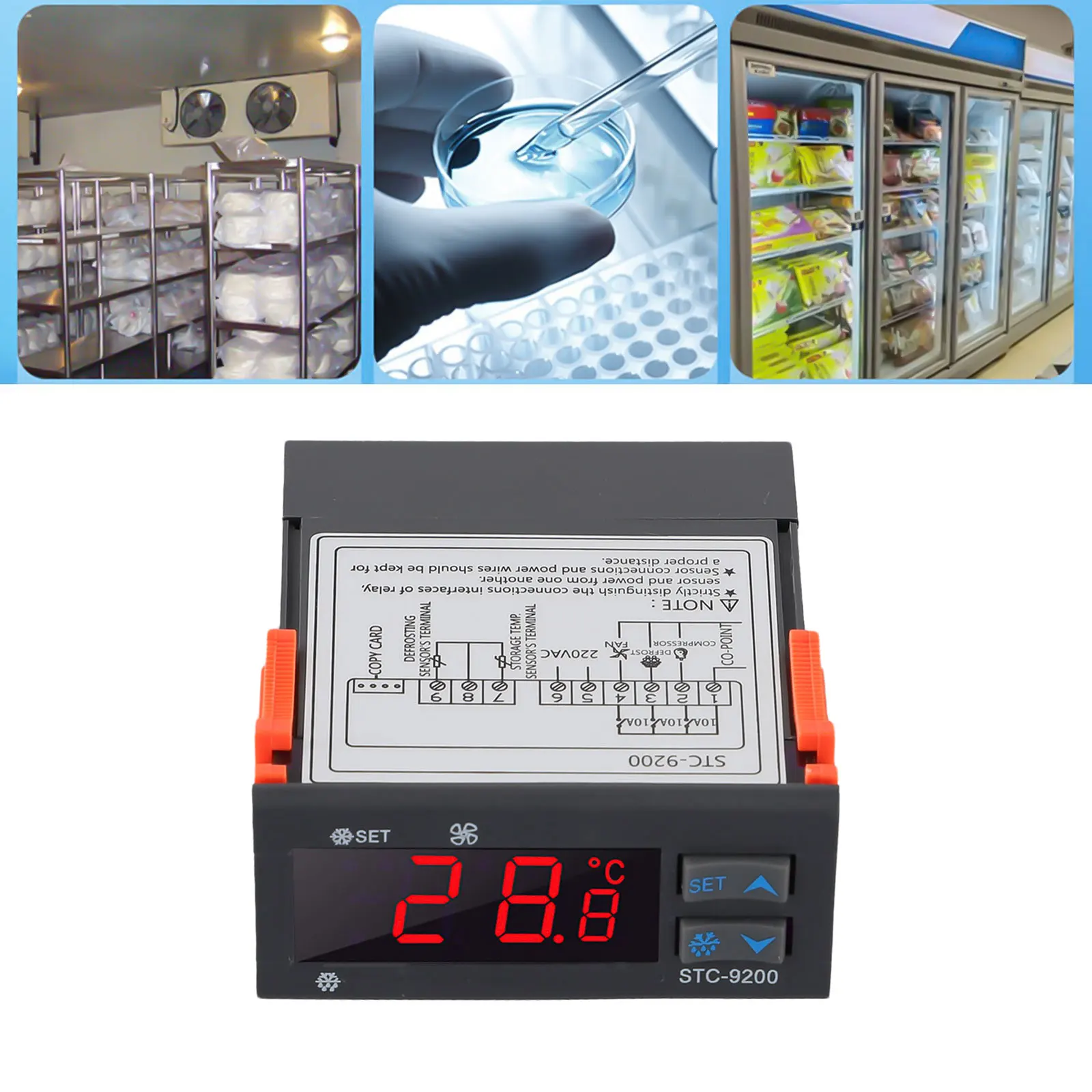 Reliable Temperature Control STC9200 Refrigeration Defrost Fan Controller Dual Sensors Defrost Management for Cold Storages
Reliable Temperature Control STC9200 Refrigeration Defrost Fan Controller Dual Sensors Defrost Management for Cold Storages
