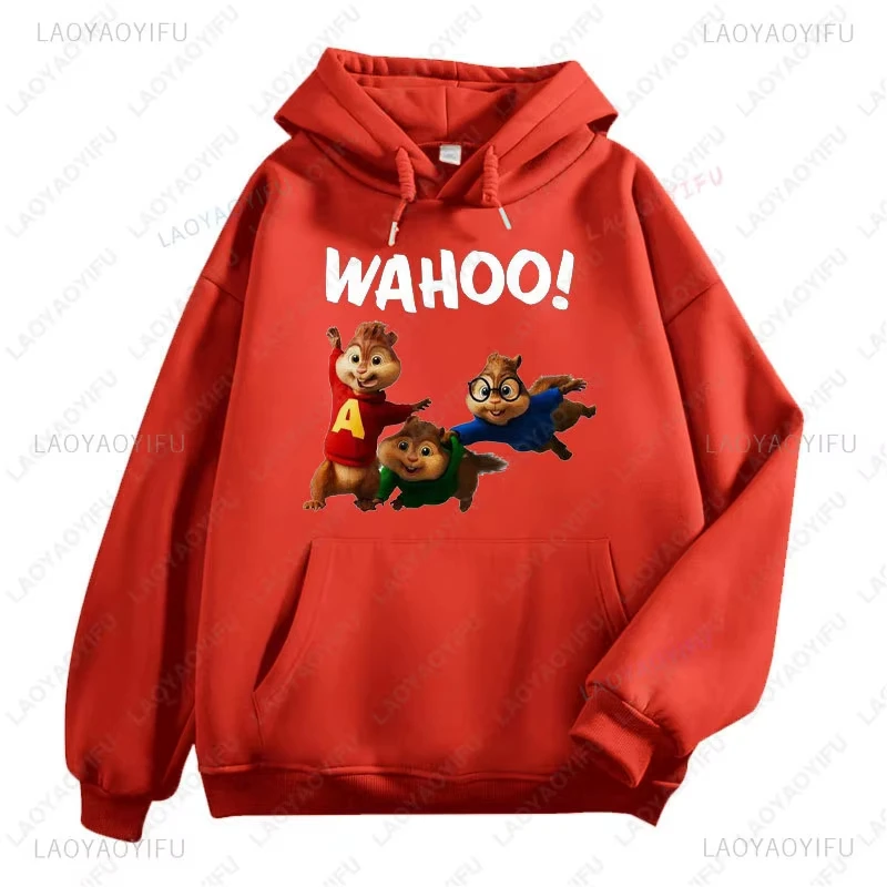 سويت شيرت Alvin and The Chipmunks أنيمي بغطاء للرأس صديق للبيئة مطبوع عليه حروف ملابس غير رسمية للجنسين بلوفرات ترويجية سويت شيرت Alvin and The Chipmunks أنيمي بغطاء للرأس صديق للبيئة مطبوع عليه حروف ملابس غير رسمية للجنسين بلوفرات ترويجية