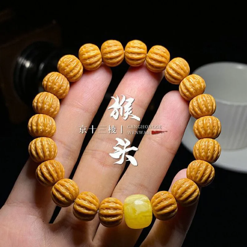 Monkey Head Bracelet Carving Beijing Thirteen Edge Perfect Circle Stump Coarse Band Octagonal Small Walnut Crafts Men and Women
Monkey Head Bracelet Carving Beijing Thirteen Edge Perfect Circle Stump Coarse Band Octagonal Small Walnut Crafts Men and Women