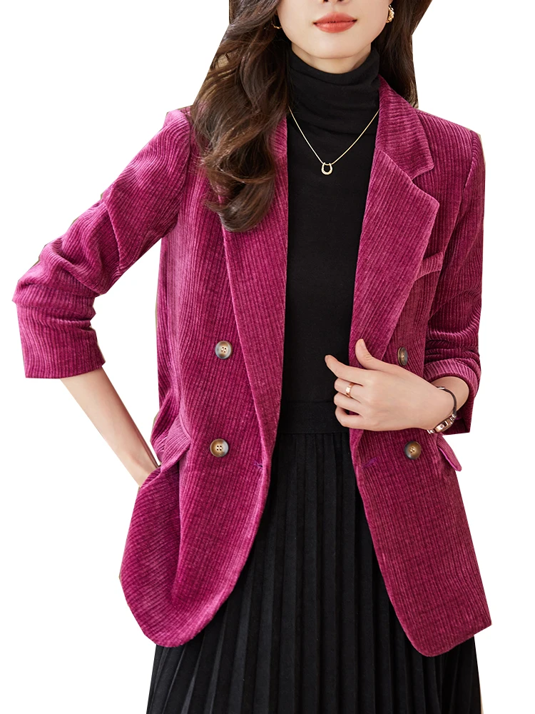 New Arrival Ladies Casual Blazer Women Female Green Purple Orange Coffee Long Sleeve Double Breasted Autumn Winter Jacket Coat
New Arrival Ladies Casual Blazer Women Female Green Purple Orange Coffee Long Sleeve Double Breasted Autumn Winter Jacket Coat