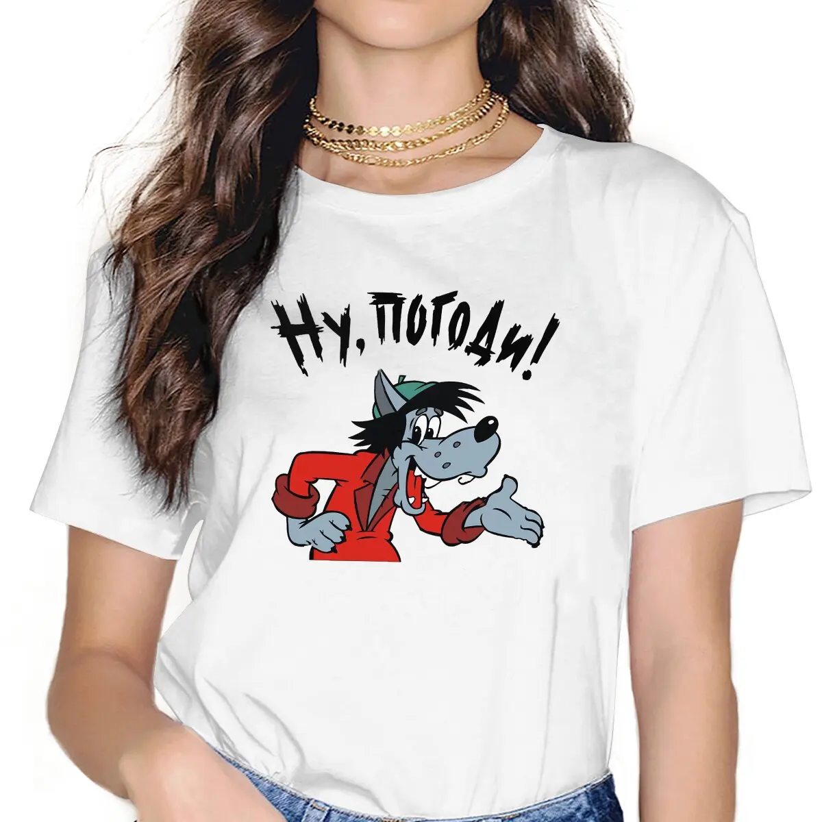 Nu Pogodi Hare Wolf Anime Please Come On Tshirt Girl Tops Punk Summer Polyester Short Sleeve Femmes Harajuku T Shirt
Nu Pogodi Hare Wolf Anime Please Come On Tshirt Girl Tops Punk Summer Polyester Short Sleeve Femmes Harajuku T Shirt