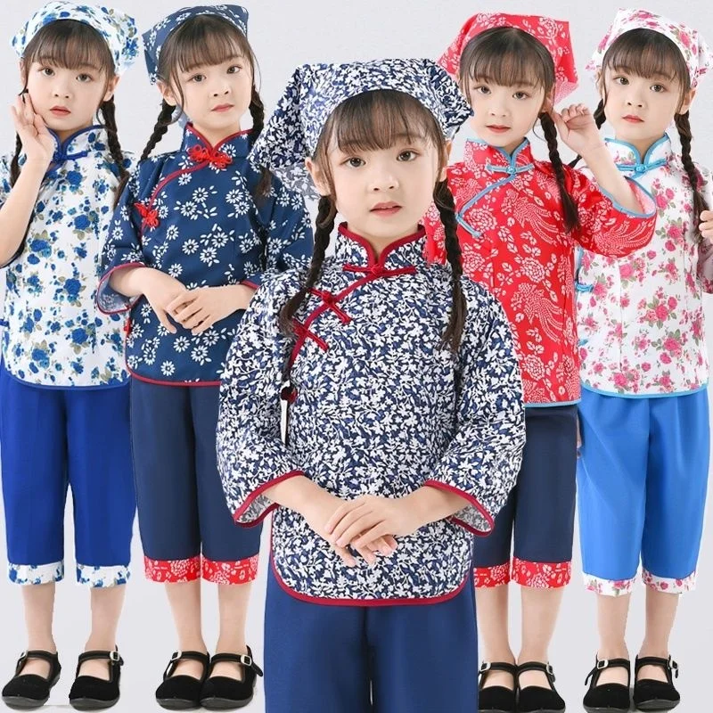 Children's Village Girl Performs Performance Clothes Tea Picking Yangge Dance Peasant A Qingsao Costumes Little Girl's Ethnic
Children's Village Girl Performs Performance Clothes Tea Picking Yangge Dance Peasant A Qingsao Costumes Little Girl's Ethnic
