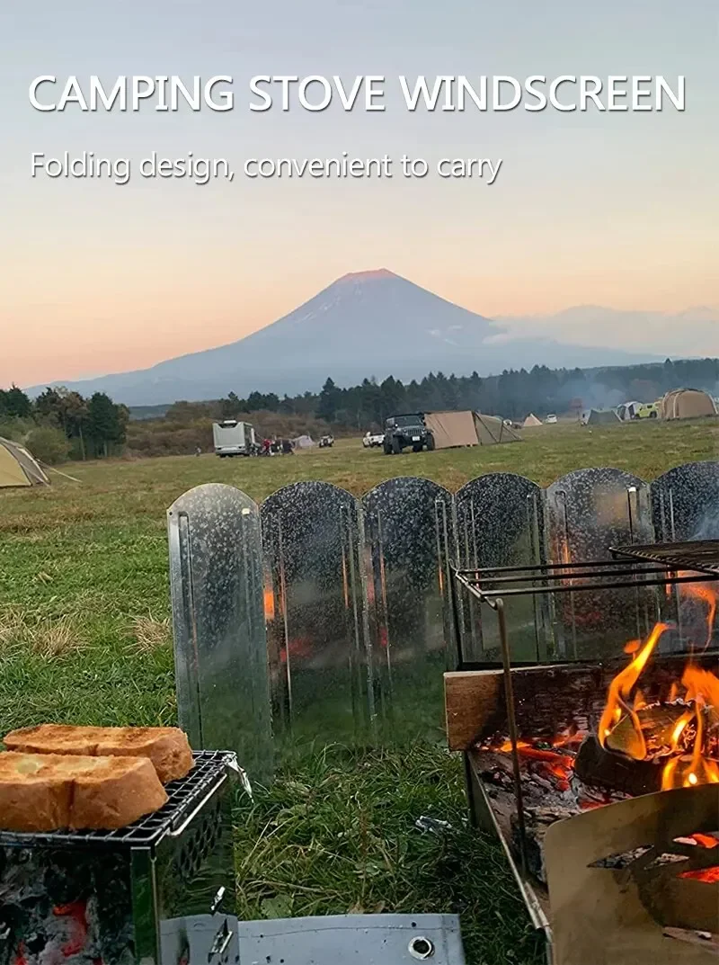 Outdoor Folding Camping Stove Windshield Folding Portable Camping Stove Windscreen Outdoor Wind Blocker 8 Plates
Outdoor Folding Camping Stove Windshield Folding Portable Camping Stove Windscreen Outdoor Wind Blocker 8 Plates