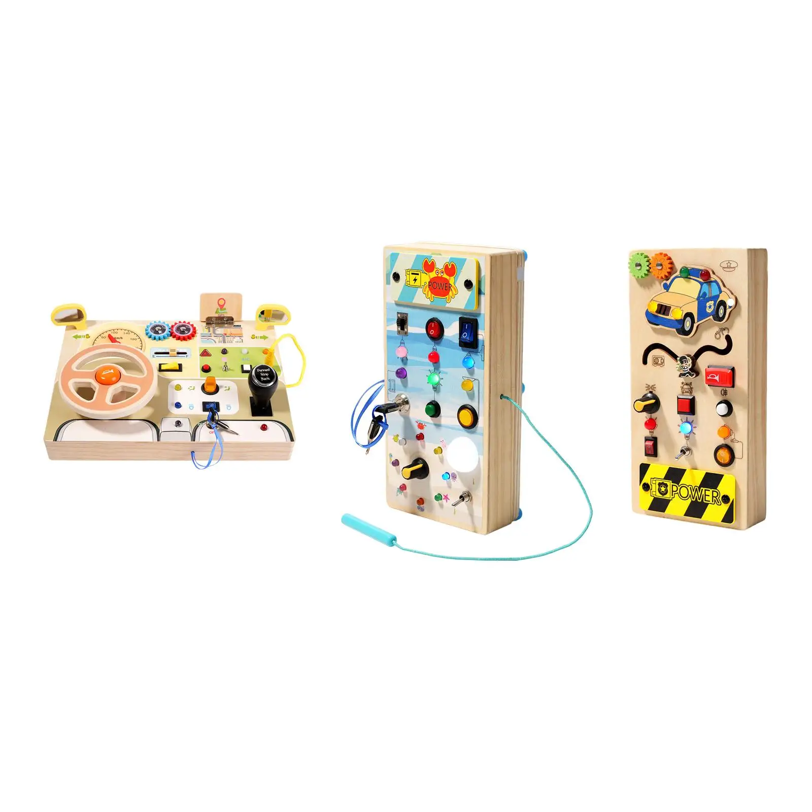 Circuit Busy Board with Light Early Educational Sensory Toys Wooden Sensory Board for Travel Preschool Kids Birthday Gifts
Circuit Busy Board with Light Early Educational Sensory Toys Wooden Sensory Board for Travel Preschool Kids Birthday Gifts