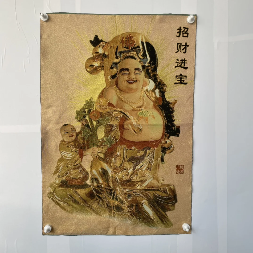 Chinese Silk Embroidery Nepalese Fengshui Longevity God Tangka Home Decoration Painting 
Chinese Silk Embroidery Nepalese Fengshui Longevity God Tangka Home Decoration Painting