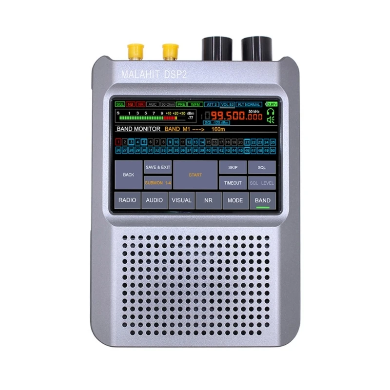 

DSP2 SDR 10kHz-380MHz 404Mhz-2GHz Receiver Malachite Radio SDR 5000mAh 3.5" LCD Genuine Authorized Malahit SDR Drop Ship