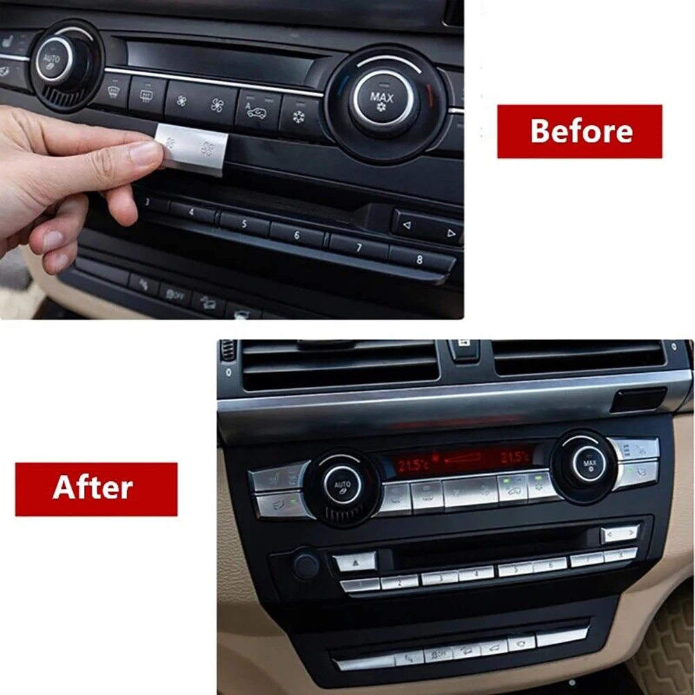 Car ABS Silver Console CD Panel Multimedia AC Buttons Cover Stickers For BMW X6 E70 E71 Accessories For Vehicles
Car ABS Silver Console CD Panel Multimedia AC Buttons Cover Stickers For BMW X6 E70 E71 Accessories For Vehicles